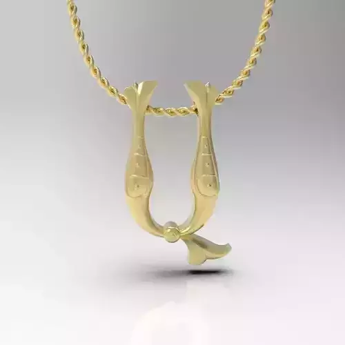 Bird calligraphy Alphabet Armenian pendant A 3D print model