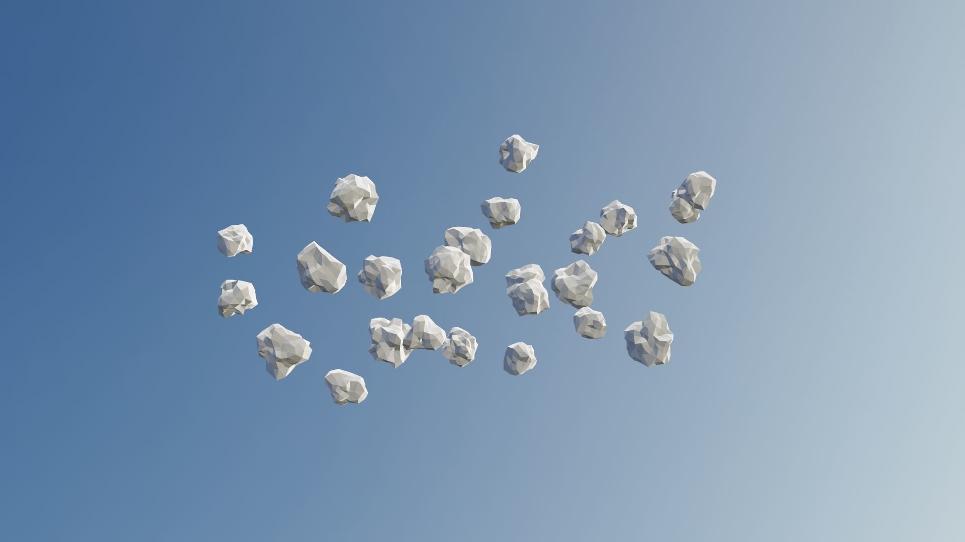 3D model Low poly clouds pack VR / AR / low-poly | CGTrader