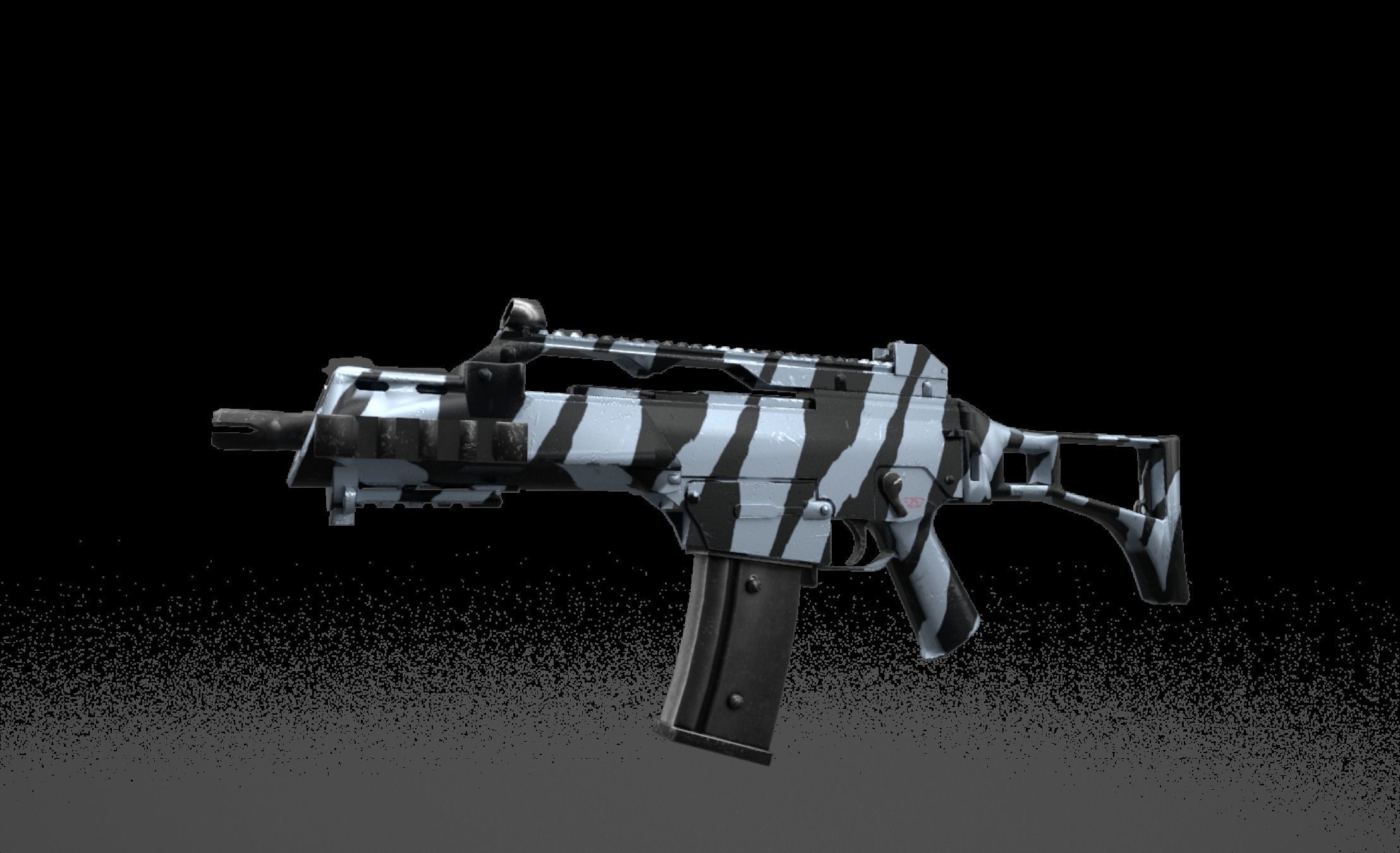 G36 - Game Ready assault rifle Low-poly 3D model_3
