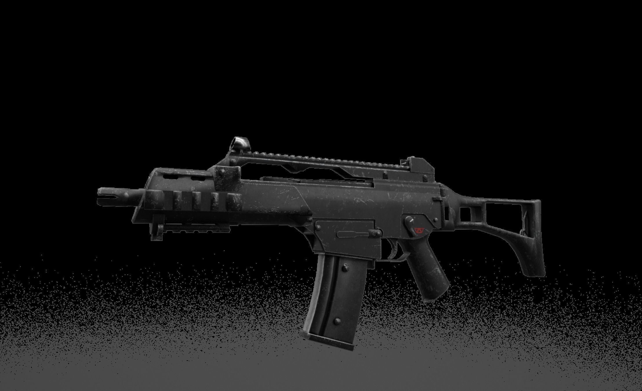 G36 - Game Ready assault rifle Low-poly 3D model_1