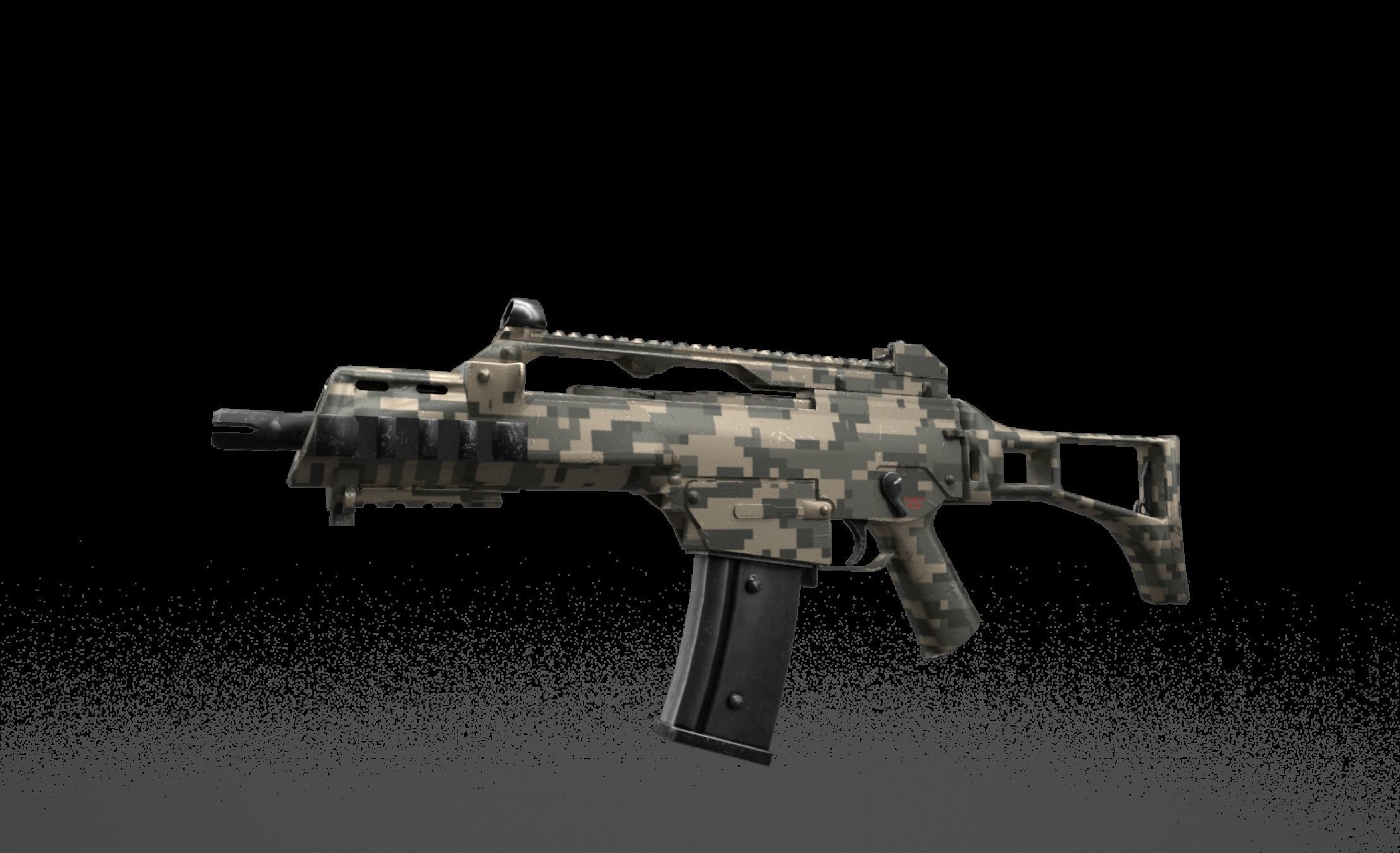 G36 - Game Ready assault rifle Low-poly 3D model_5