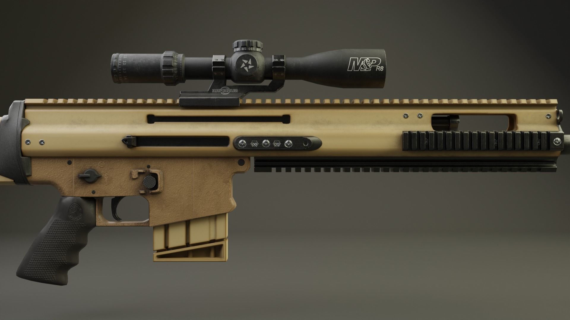 SCAR 20S  PBR Low-poly 3D model_2