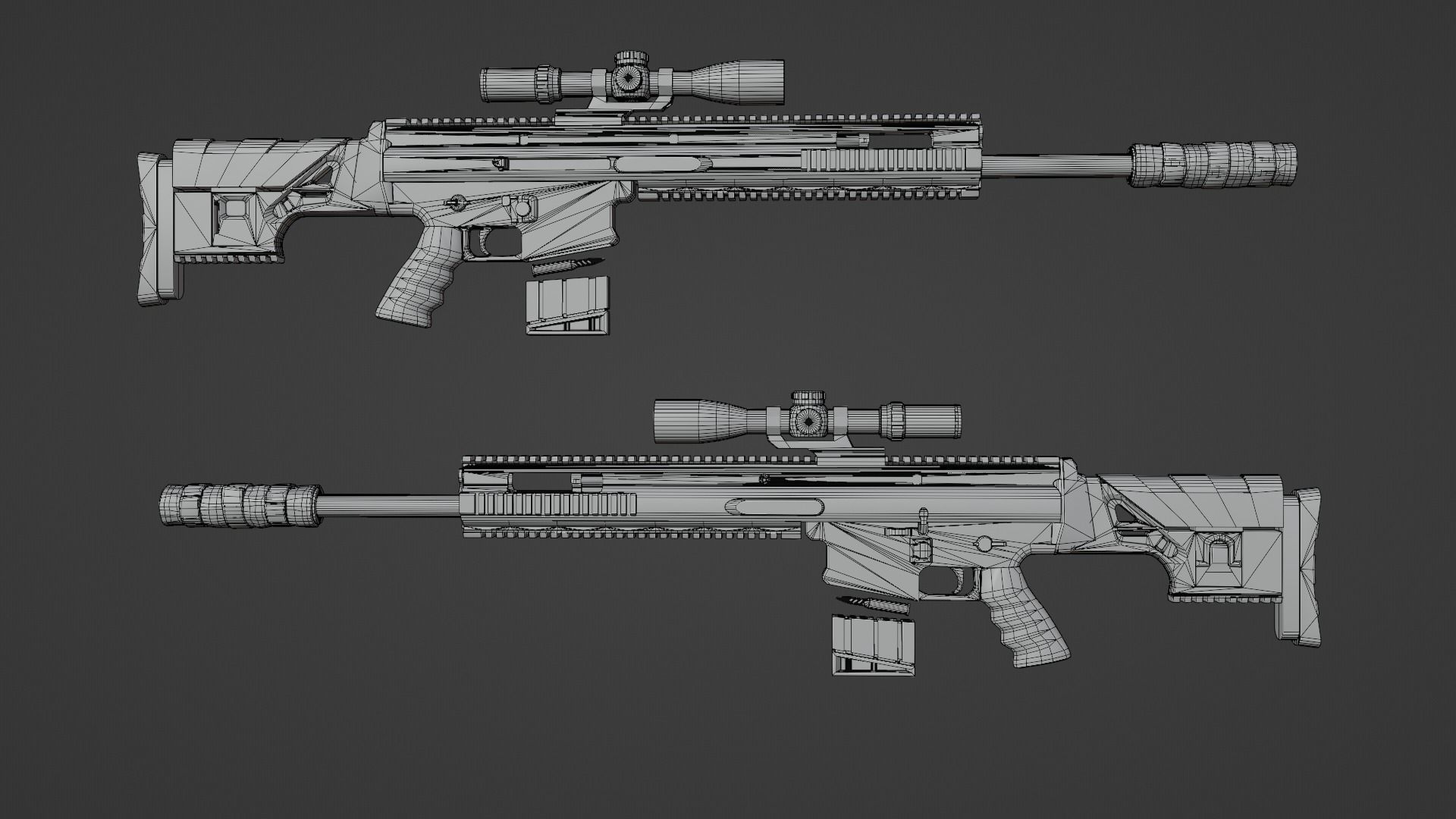 SCAR 20S  PBR Low-poly 3D model_9