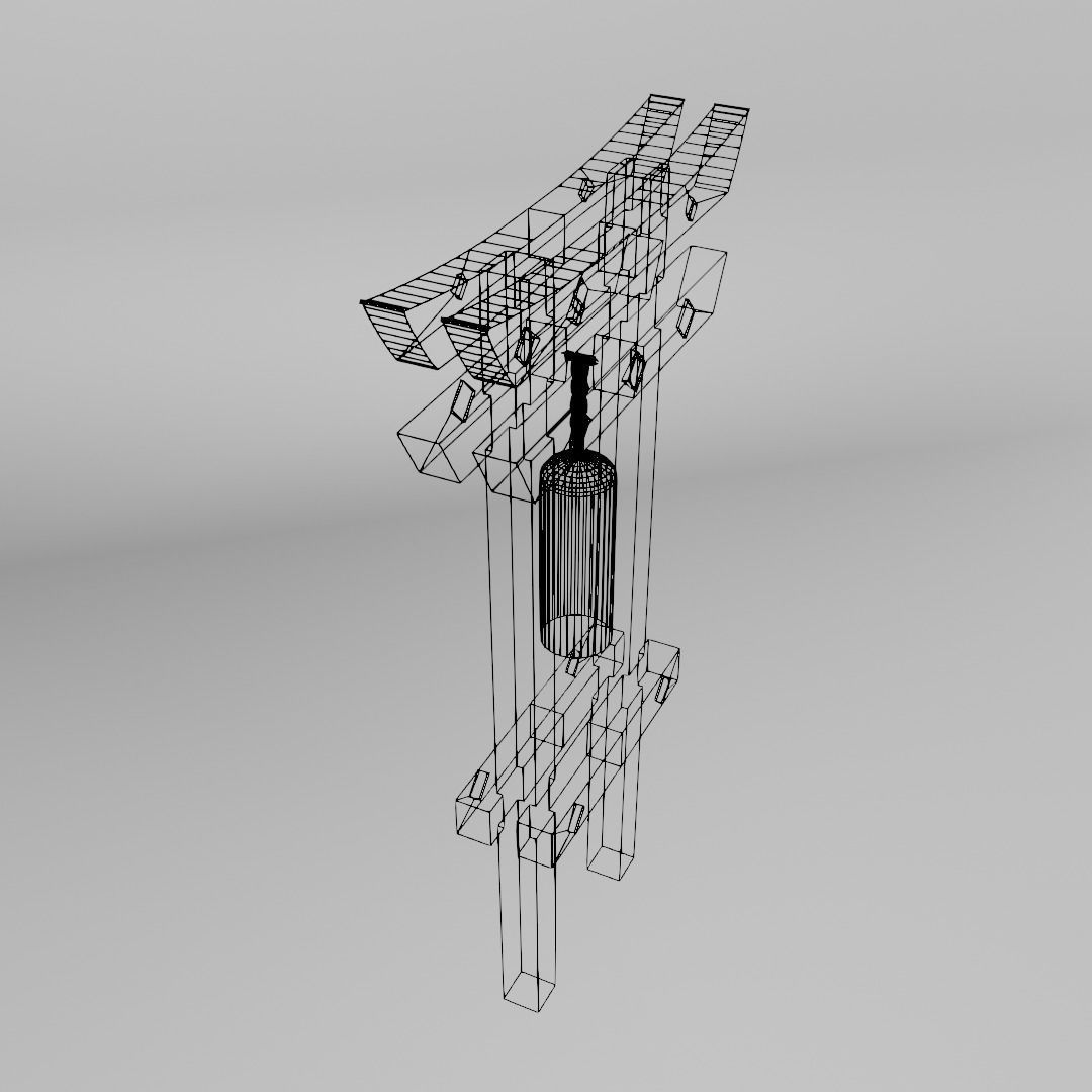 Japanse bell  Low-poly 3D model_2