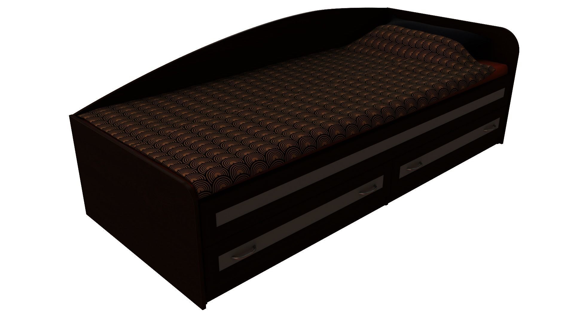 Furniture set desk with drawers and shelves 3D model_24