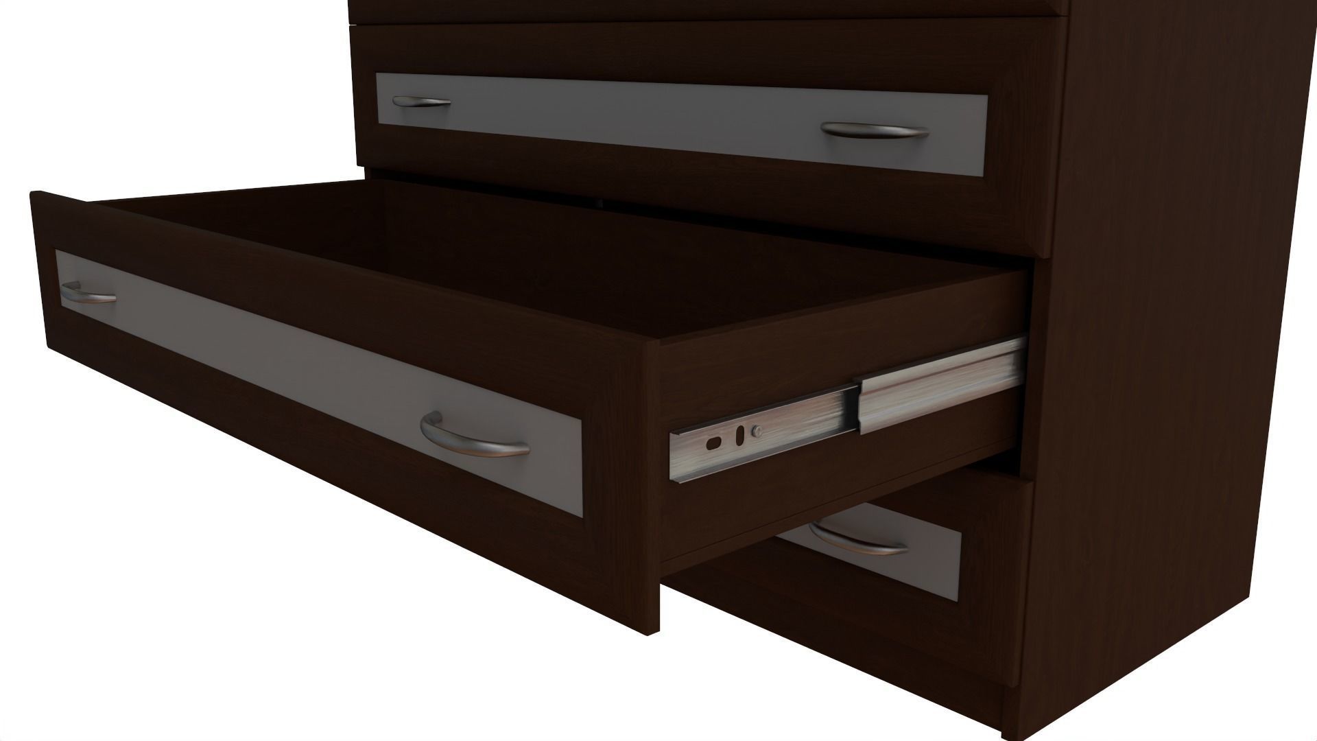 Furniture set desk with drawers and shelves 3D model_20