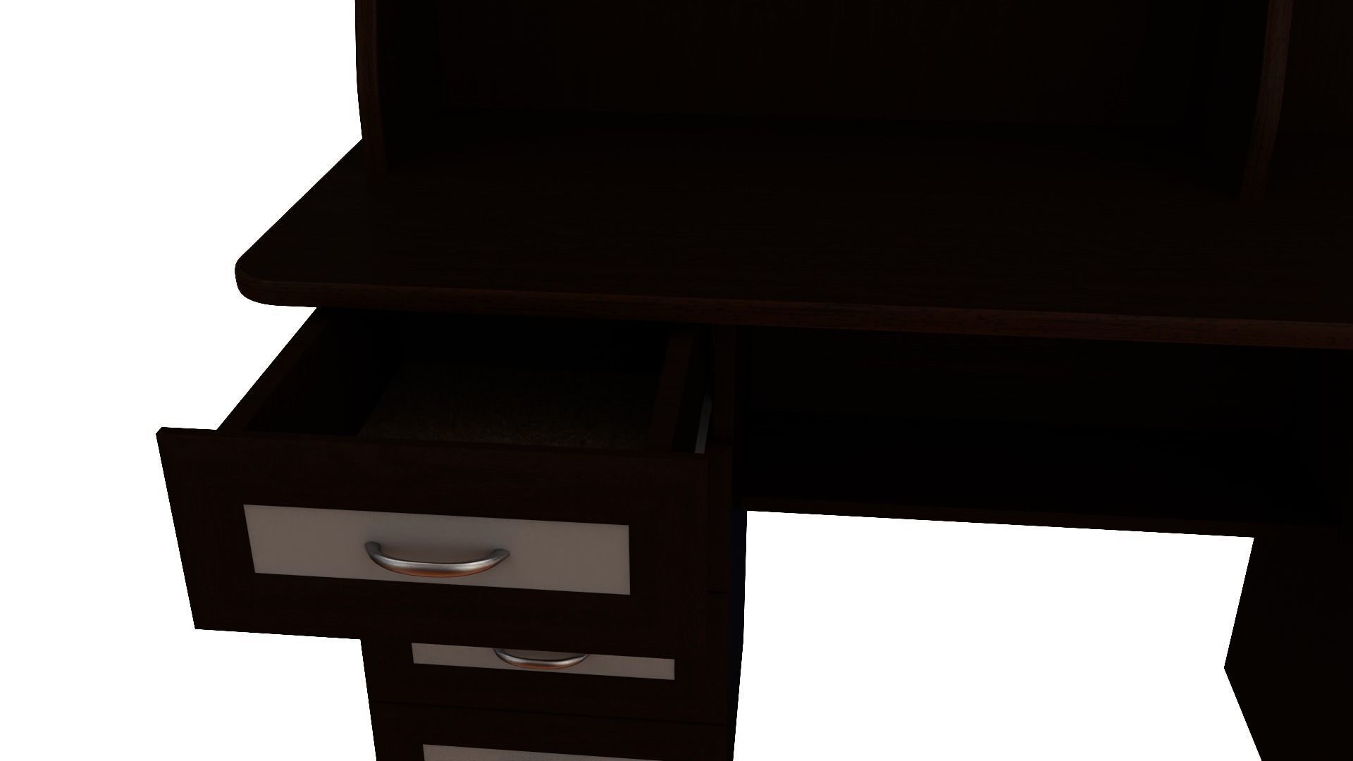 Furniture set desk with drawers and shelves 3D model_10