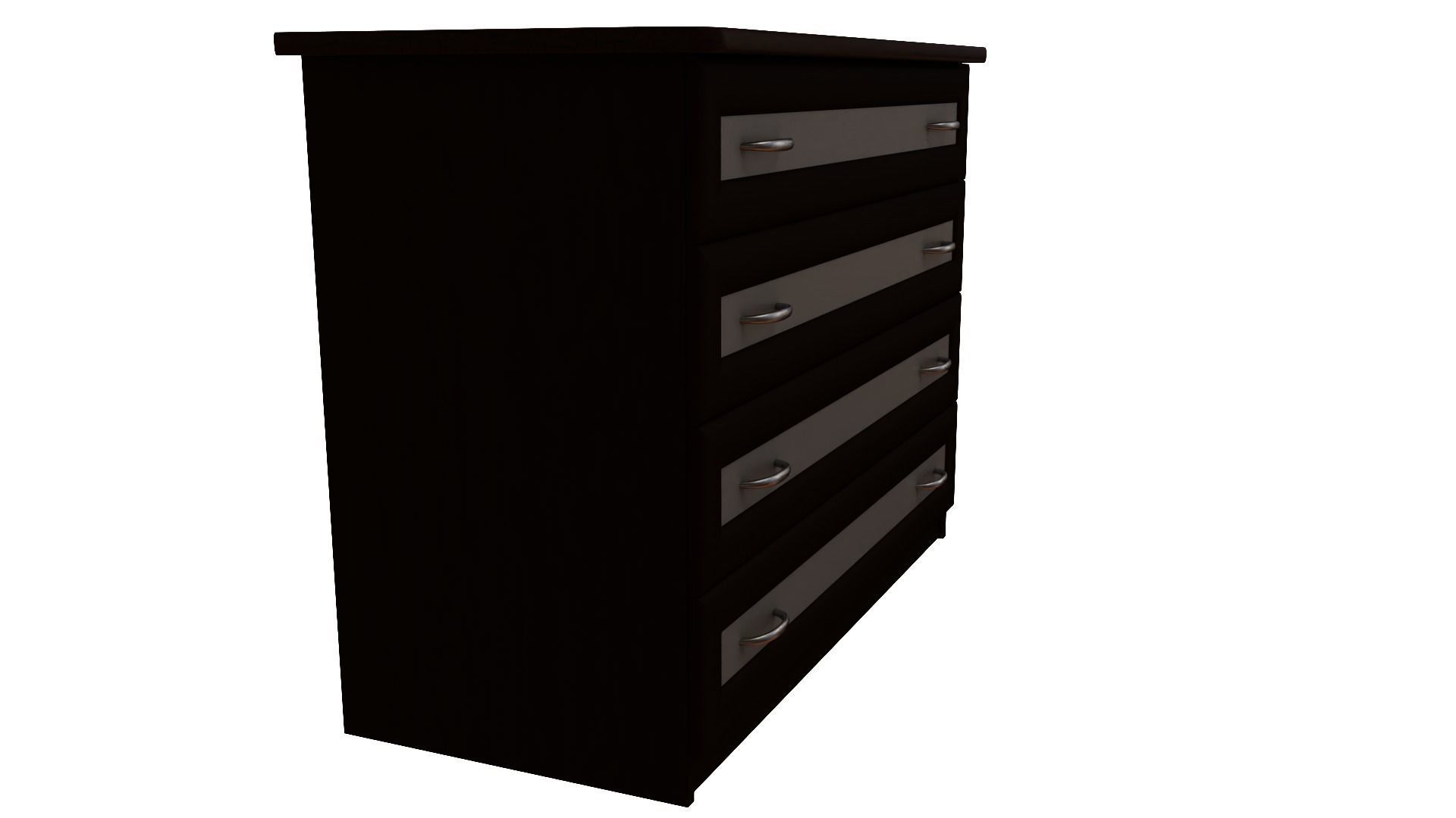 Furniture set desk with drawers and shelves 3D model_17