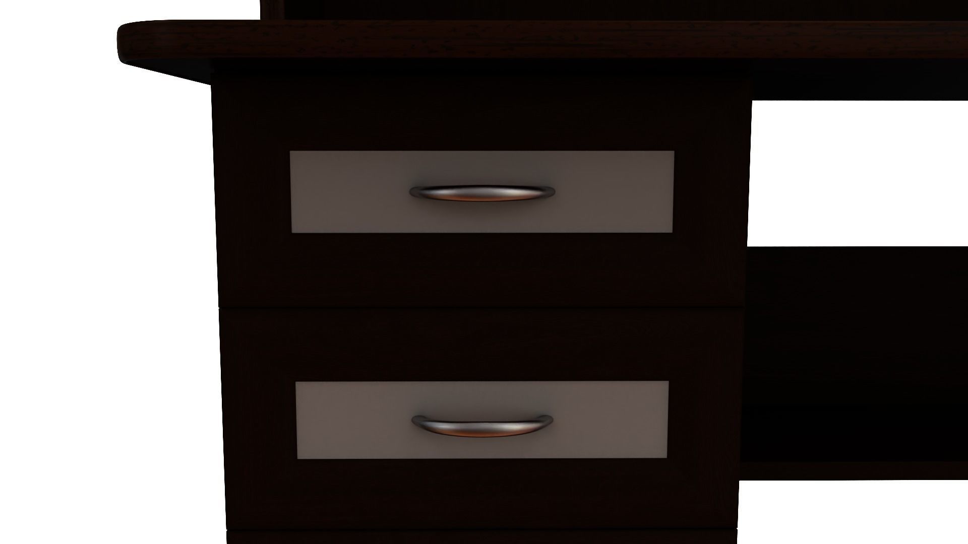 Furniture set desk with drawers and shelves 3D model_12
