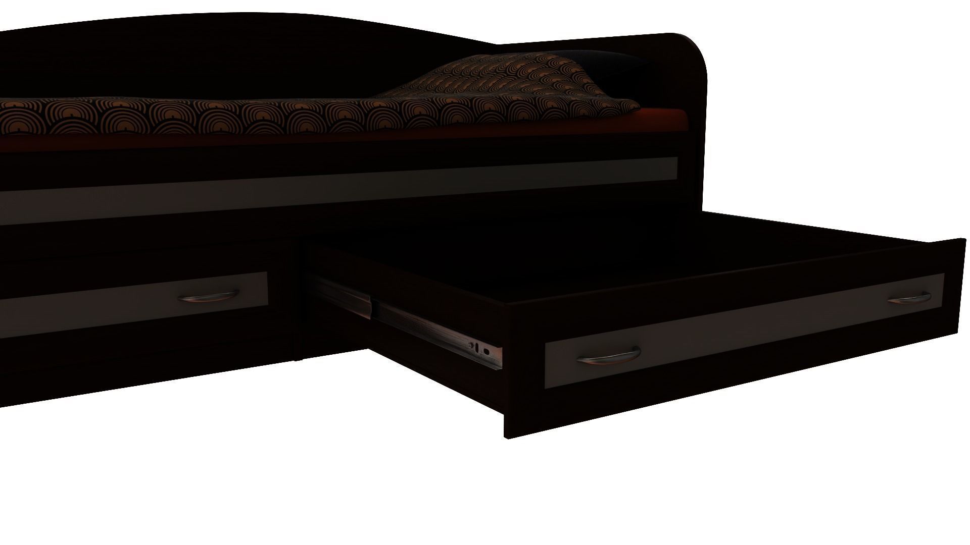 Furniture set desk with drawers and shelves 3D model_27