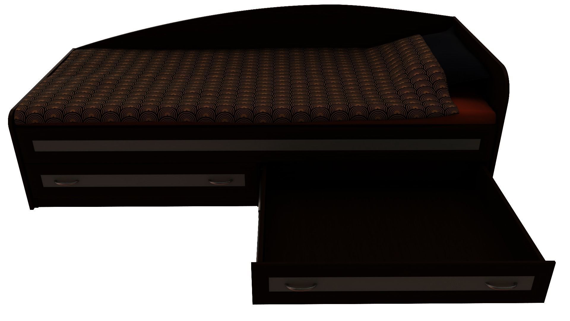 Furniture set desk with drawers and shelves 3D model_26