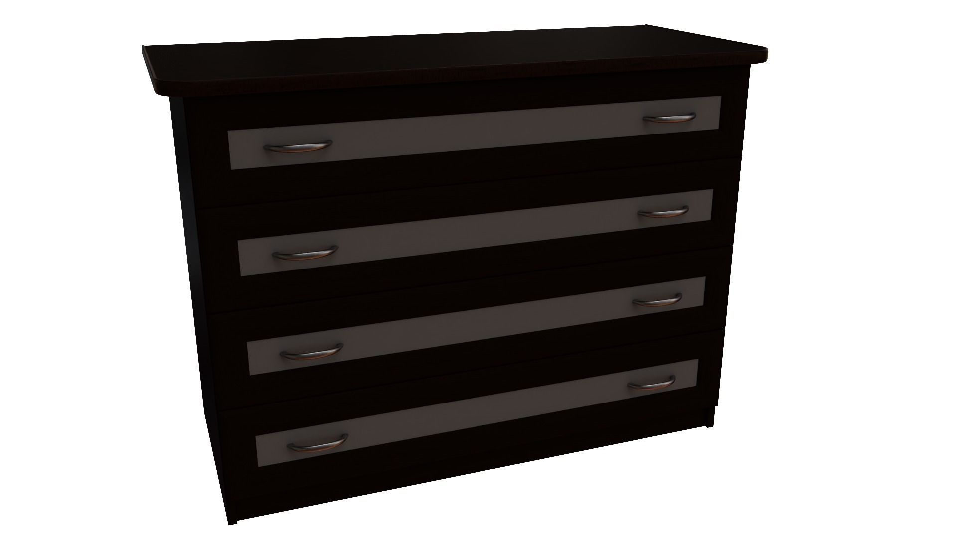 Furniture set desk with drawers and shelves 3D model_16