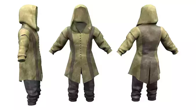 Mens Medieval Hooded Ranger Outfit
