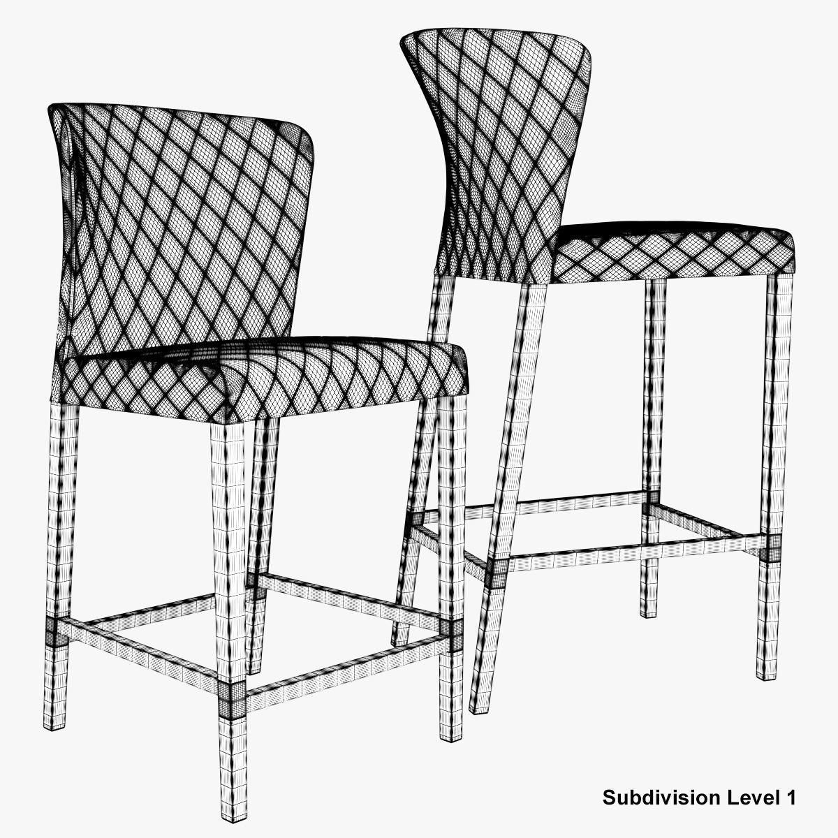 Curran Quilted Bar Stool 3D model_6