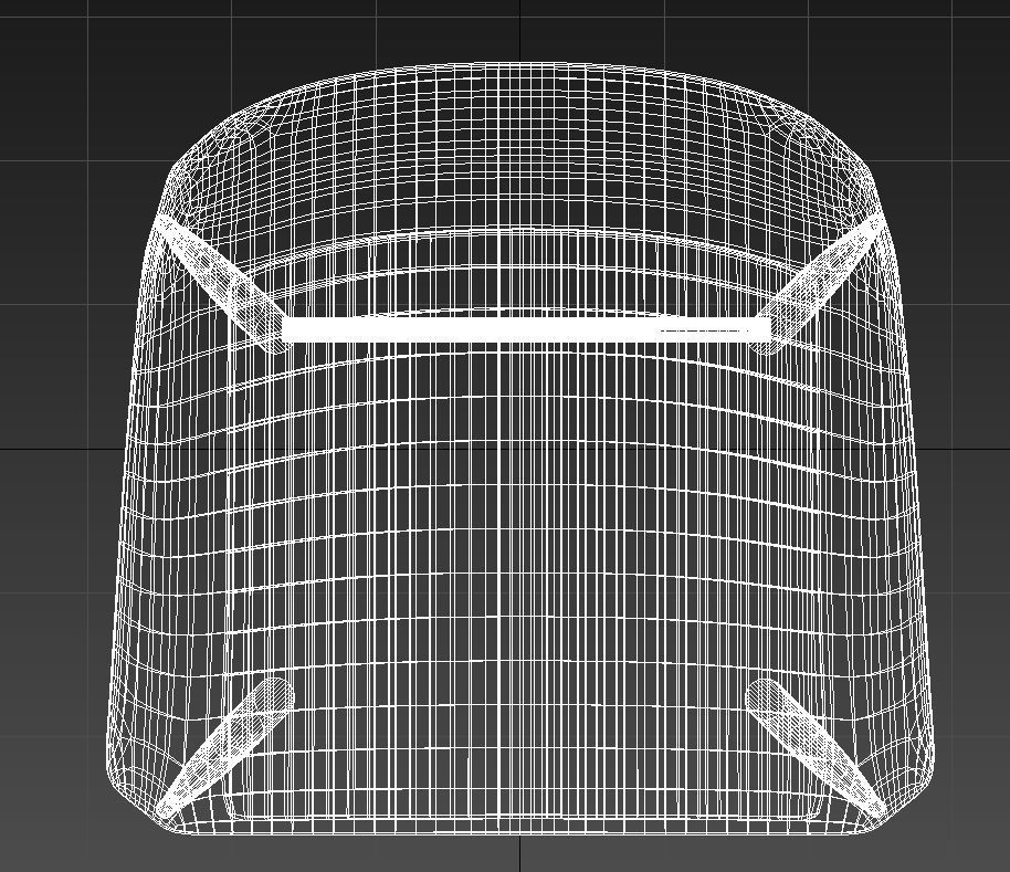 Molded plastic padded metal chair 3D model_17