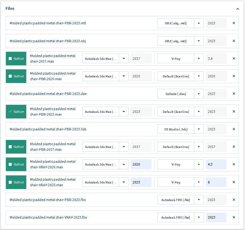 Molded plastic padded metal chair 3D model_18