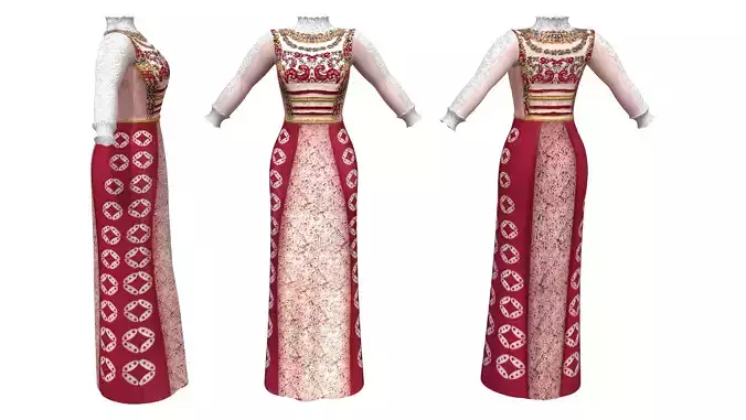 Ethnic Decorated Gown