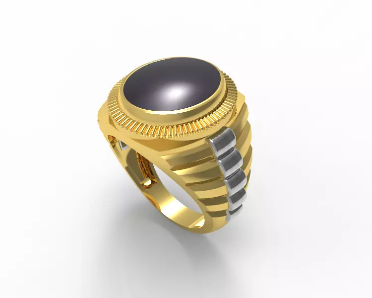 0102 - Delicate Gents Ring 3D print model
