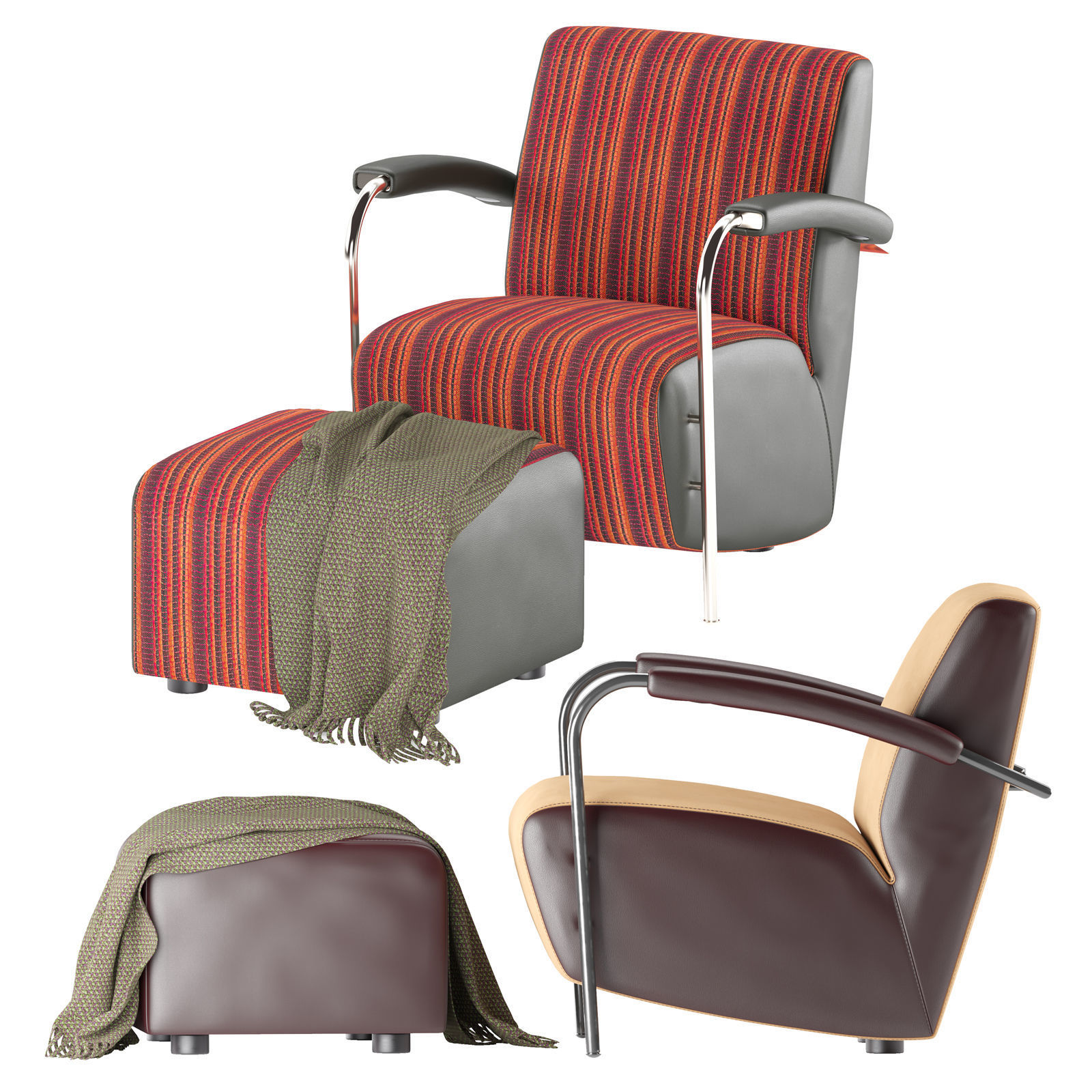 Armchair By LEOLUX LX 965 3D model_2