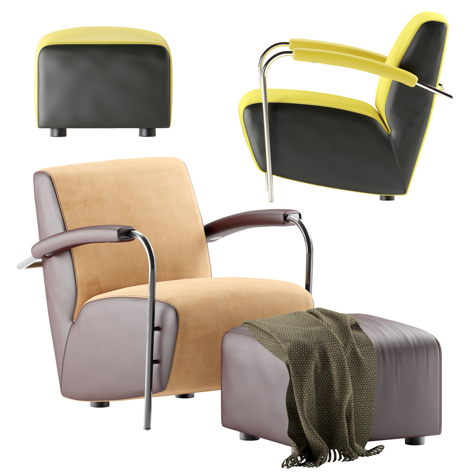 Armchair By LEOLUX LX 965 3D model_1