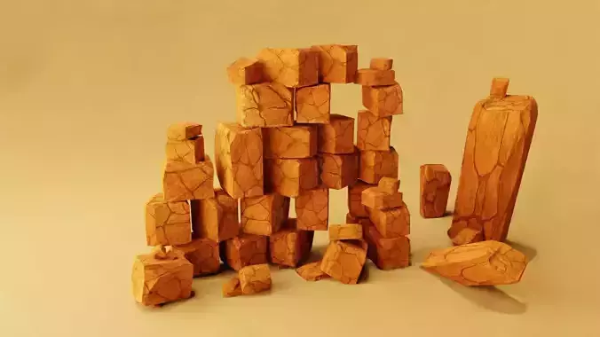 Low-Poly Rocks - Stylized Rocks Low-poly 3D model