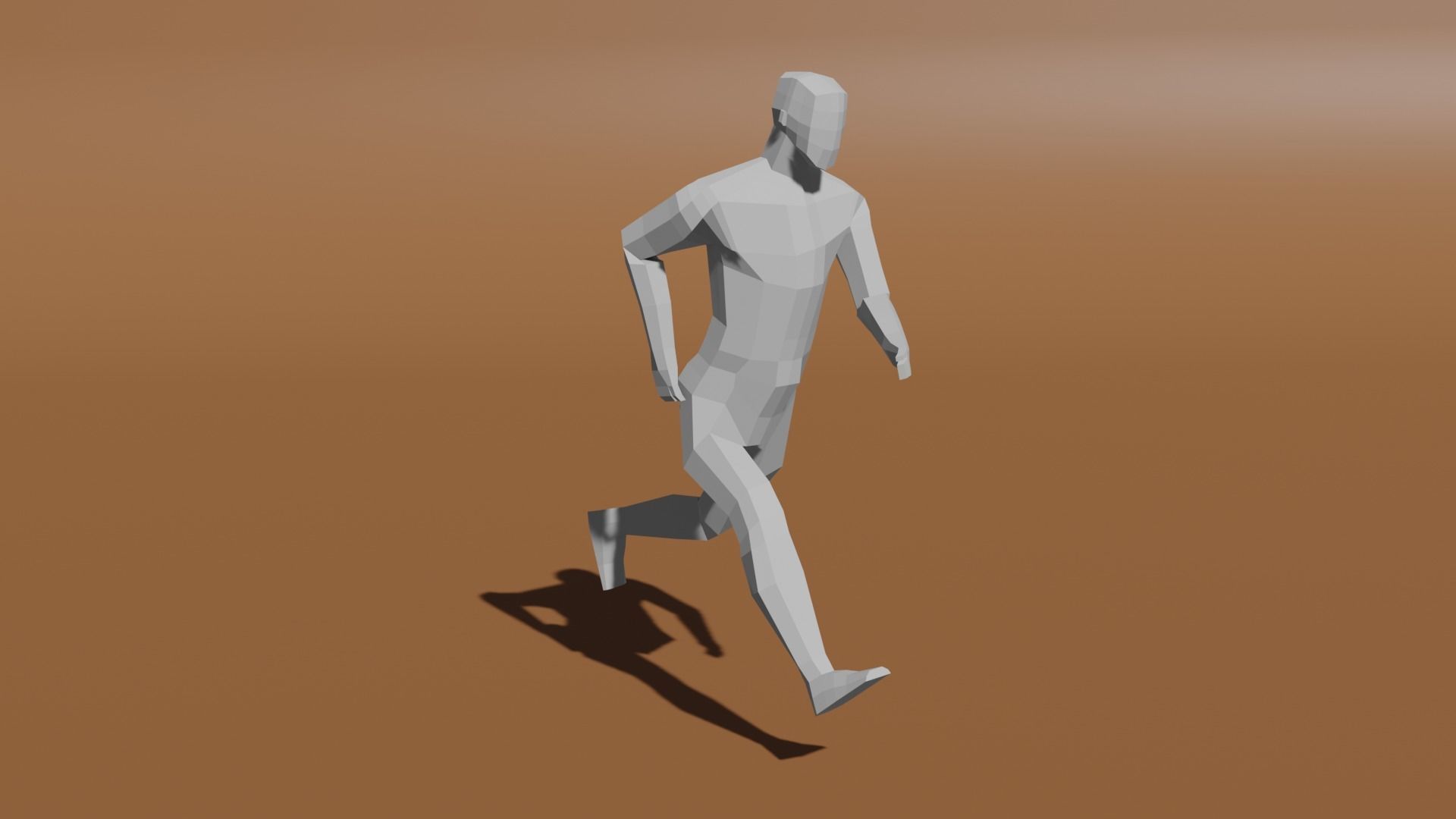 Low-poly base mesh with a basic rig Low-poly 3D model_6