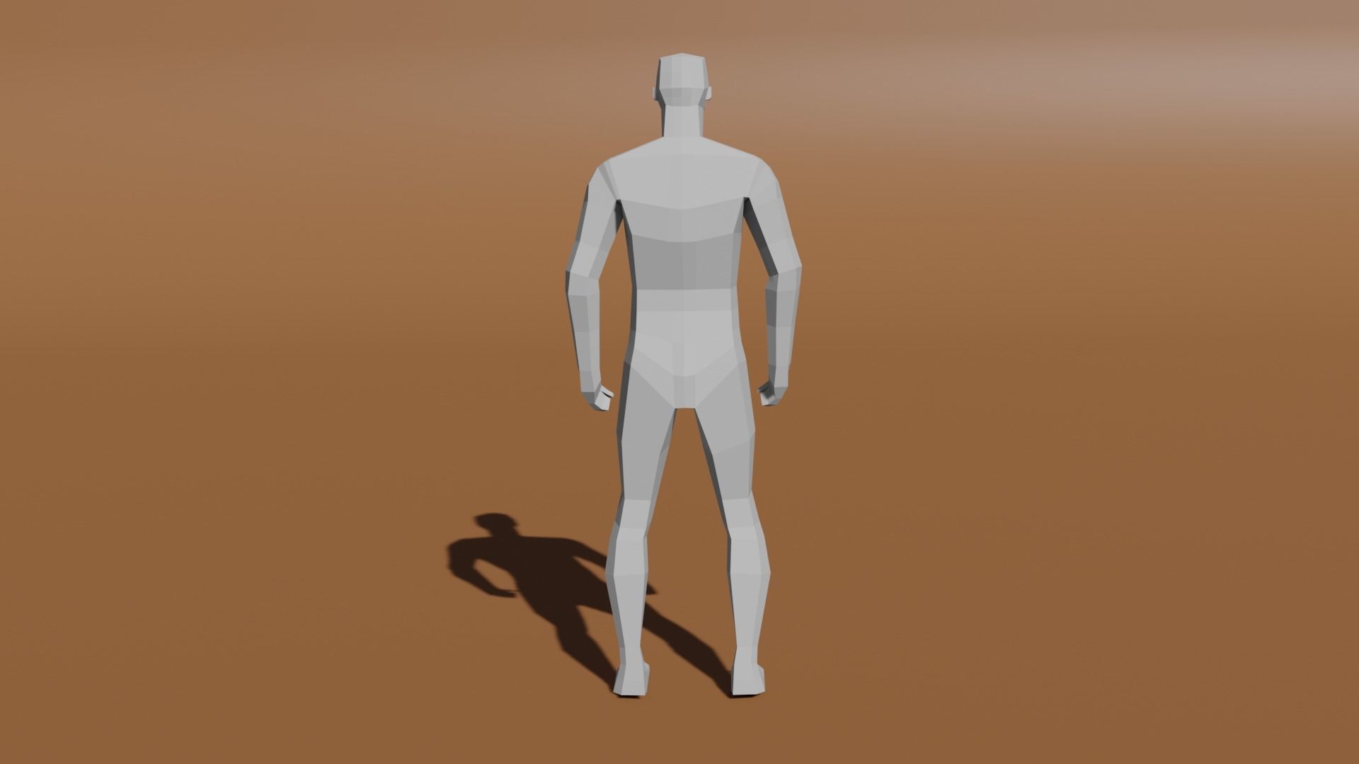 Low-poly base mesh with a basic rig Low-poly 3D model_7