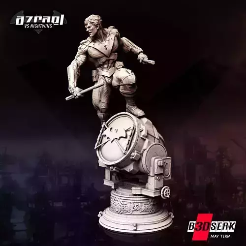 B3DSERK May Term Nightwing Sculpture and Batsignal  3D print model