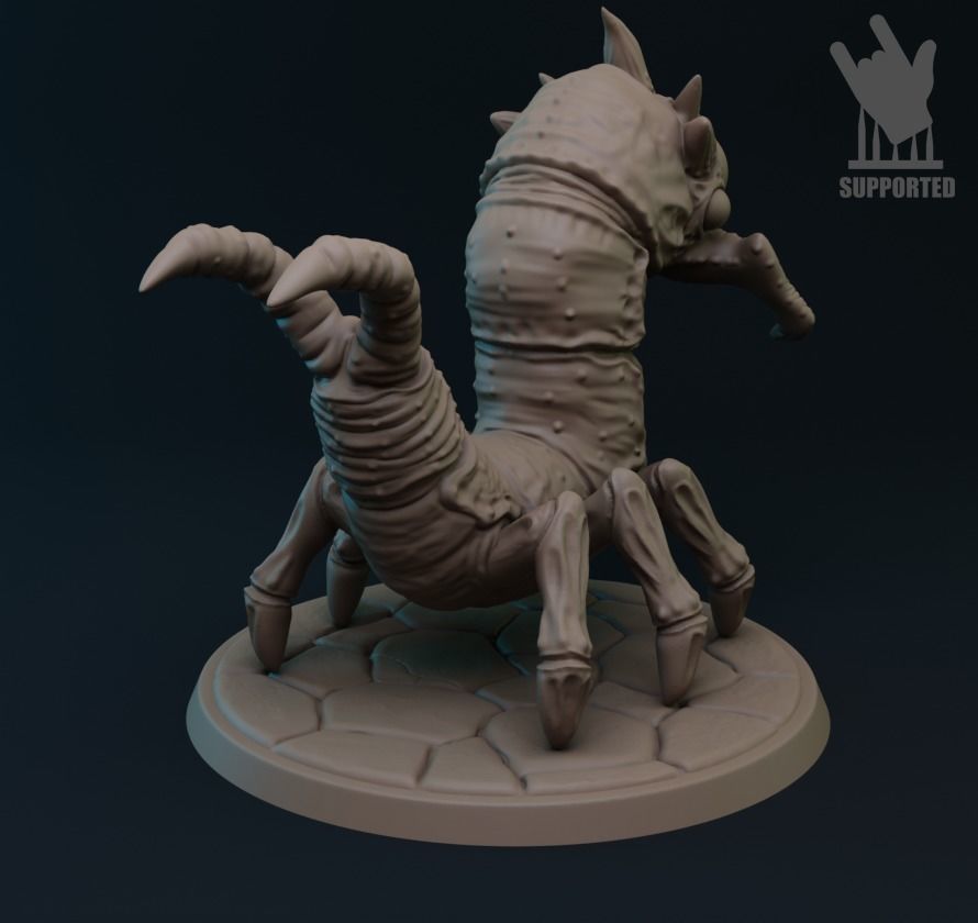 giant caterpillar  3D print model_3