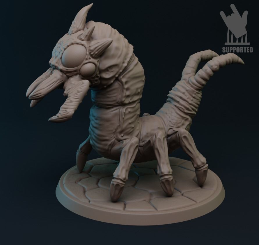 giant caterpillar  3D print model_4