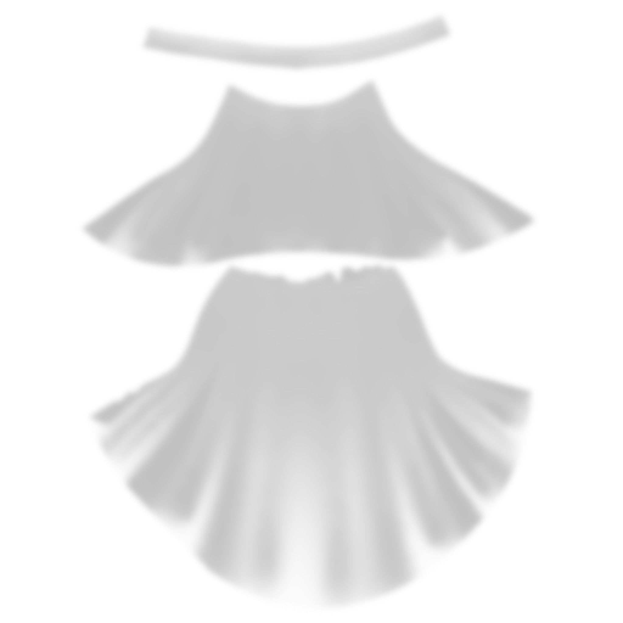 Backdrop Hem Skirt Low-poly 3D model_8