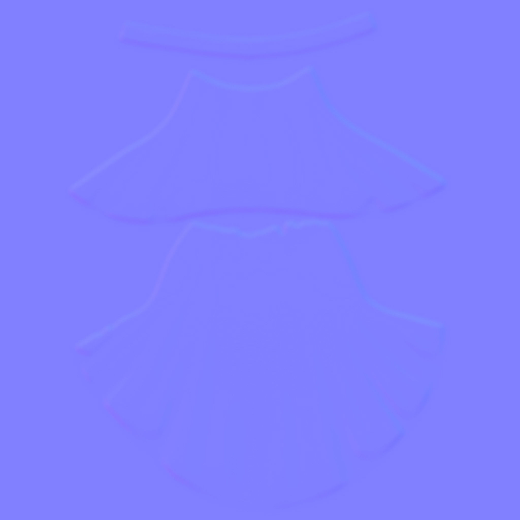 Backdrop Hem Skirt Low-poly 3D model_6