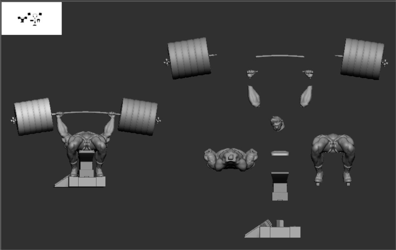 SUPIN PRESS BODYBUILDING 3D print model_10