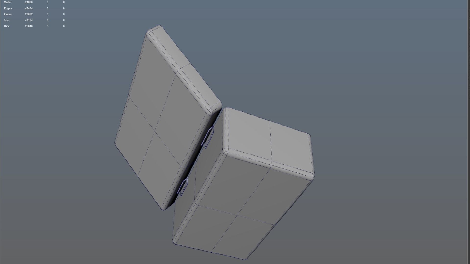 Vintage retro jewelry box PBR low-poly 3D model  Low-poly 3D model_6