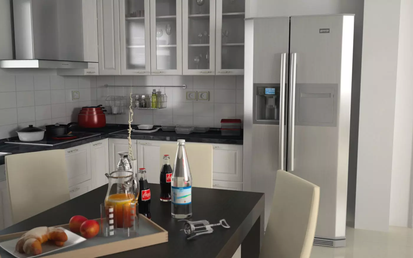 Refrigerator Gorenje side by side Free 3D model