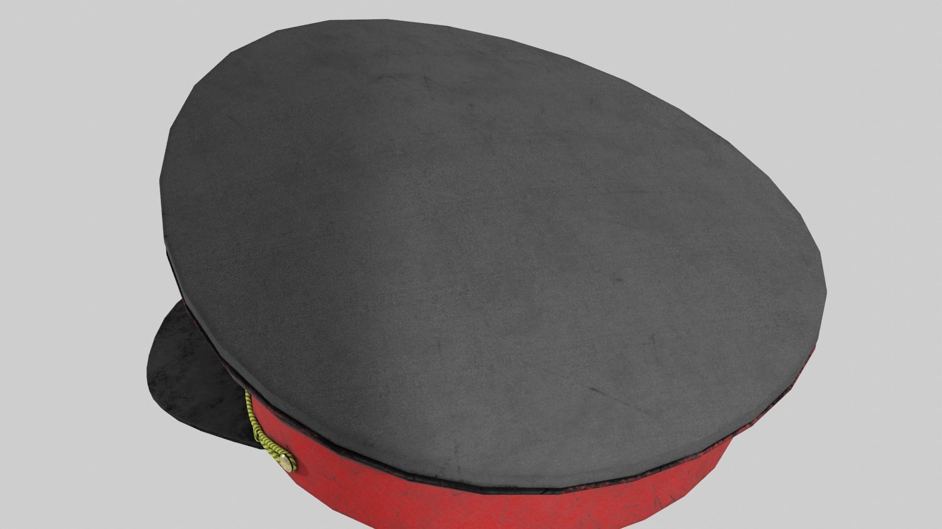 USSR police cap hat Low-poly 3D model_9