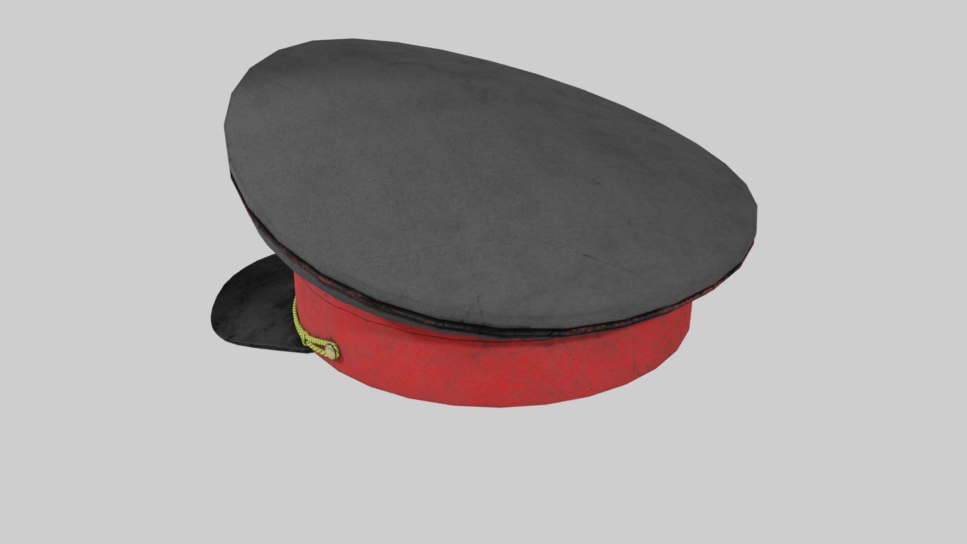 USSR police cap hat Low-poly 3D model_11