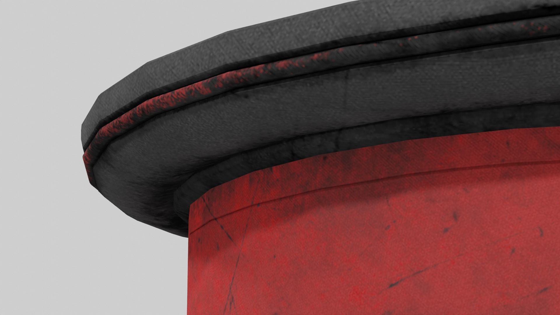 USSR police cap hat Low-poly 3D model_8