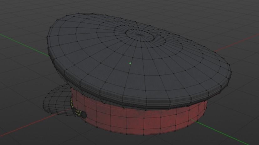 USSR police cap hat Low-poly 3D model_13