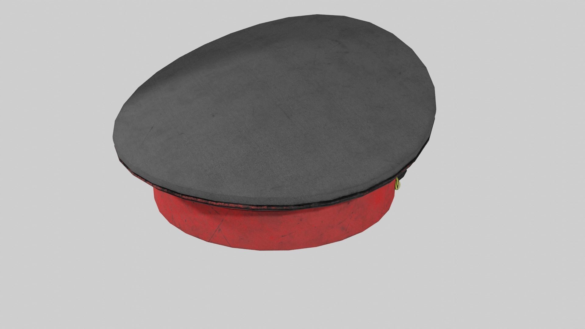 USSR police cap hat Low-poly 3D model_10