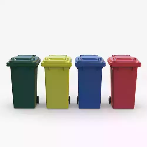 Plastic Trashcan 3D model