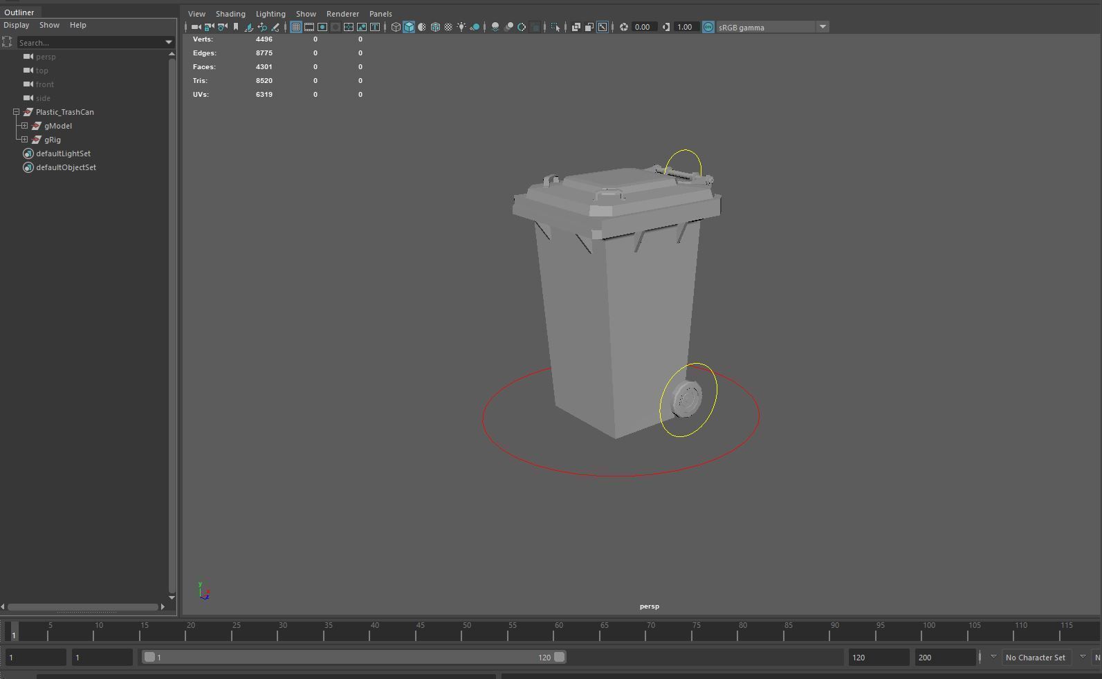 Plastic Trashcan 3D model_44