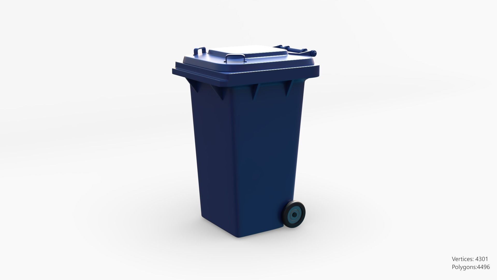 Plastic Trashcan 3D model_5