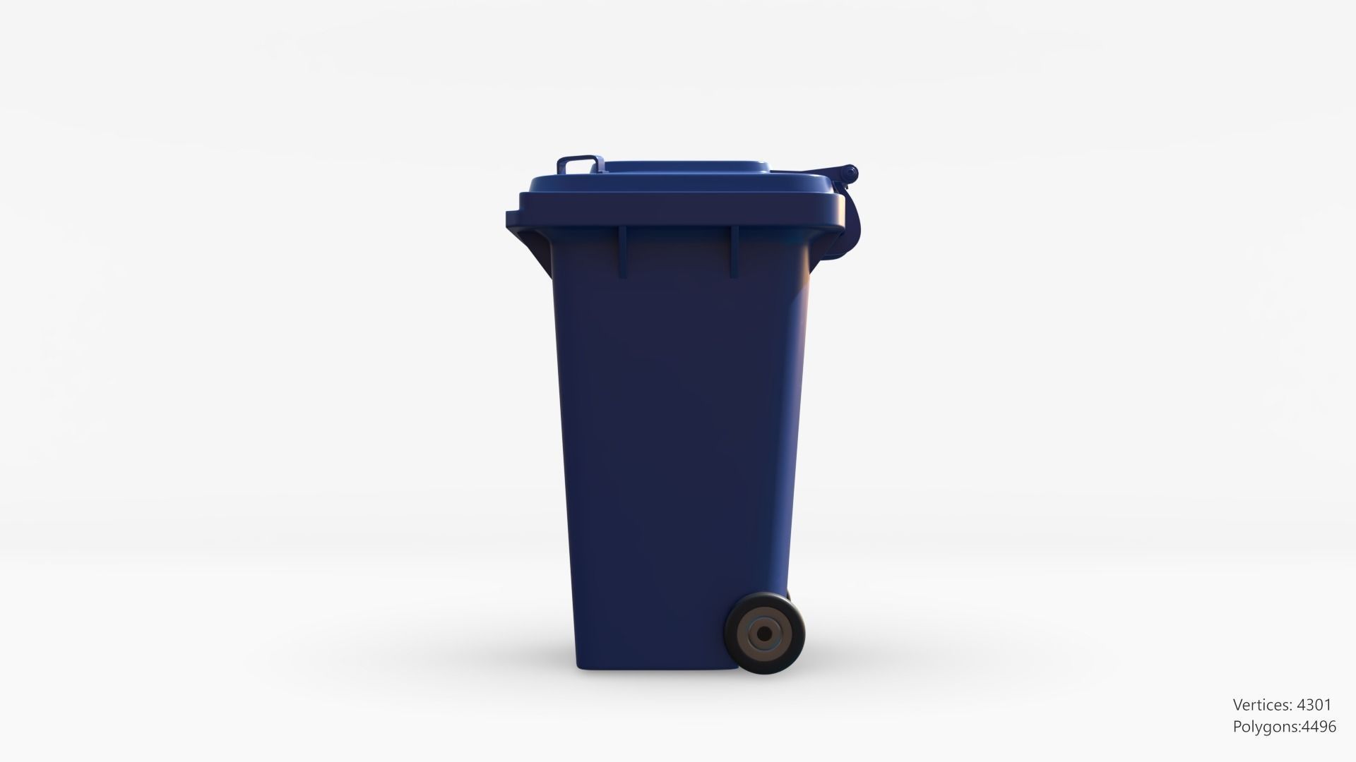 Plastic Trashcan 3D model_9