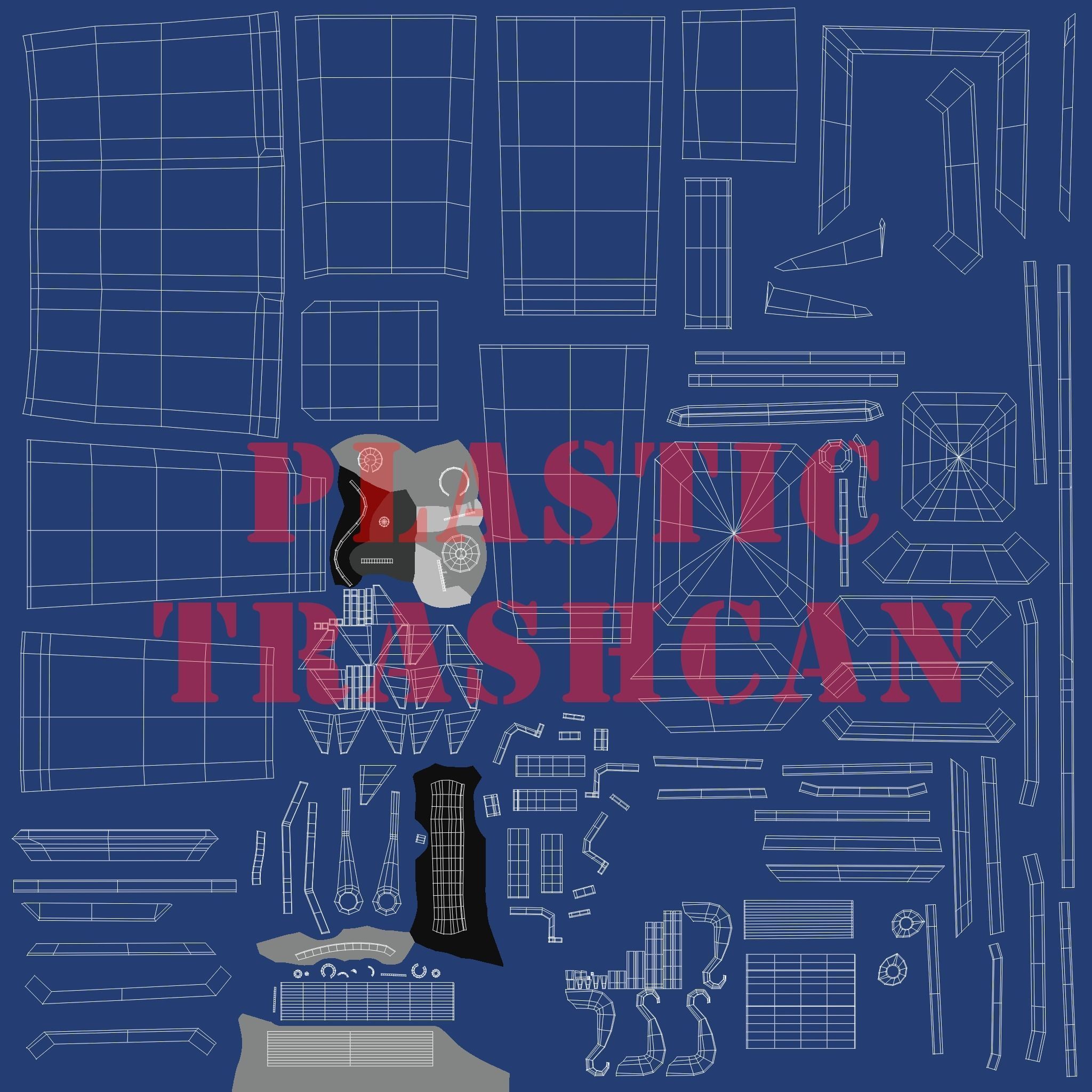 Plastic Trashcan 3D model_43