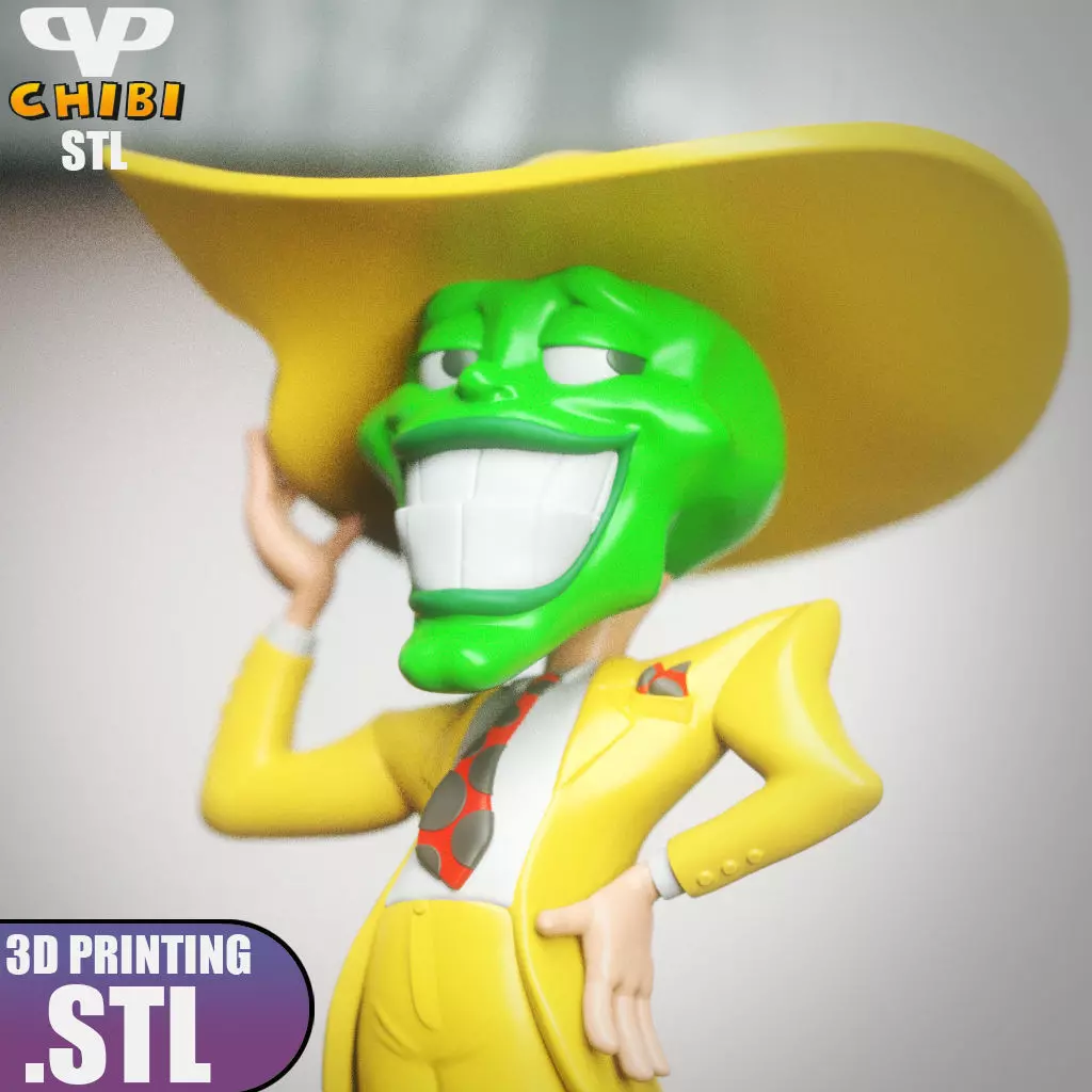 The Mask Chibi STL for 3D Printing ChibiSTL 3DXM 3D print model_1