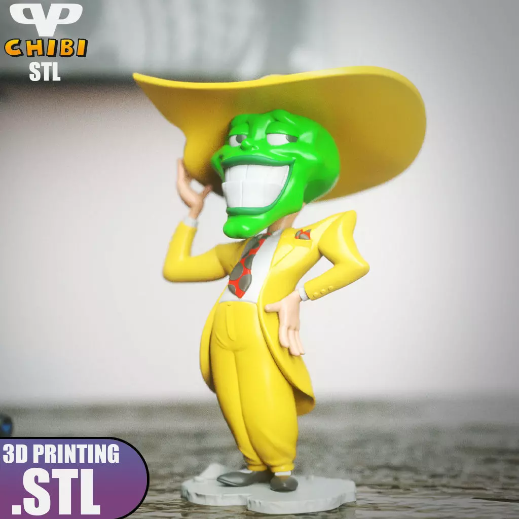 The Mask Chibi STL for 3D Printing ChibiSTL 3DXM 3D print model_0
