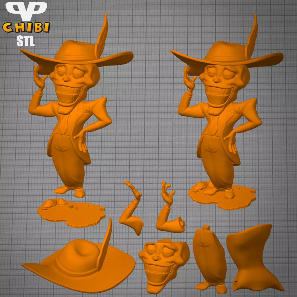 The Mask Chibi STL for 3D Printing ChibiSTL 3DXM 3D print model_2