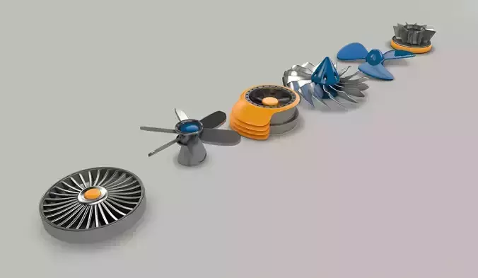 Propeller Collection set of propellers 3D model