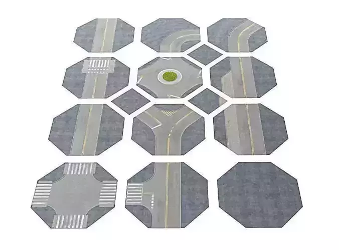 Street Pieces 3D model Street Pieces 3D model